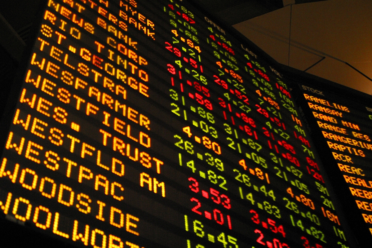 Australian Stock Market board, Melbourne Australia